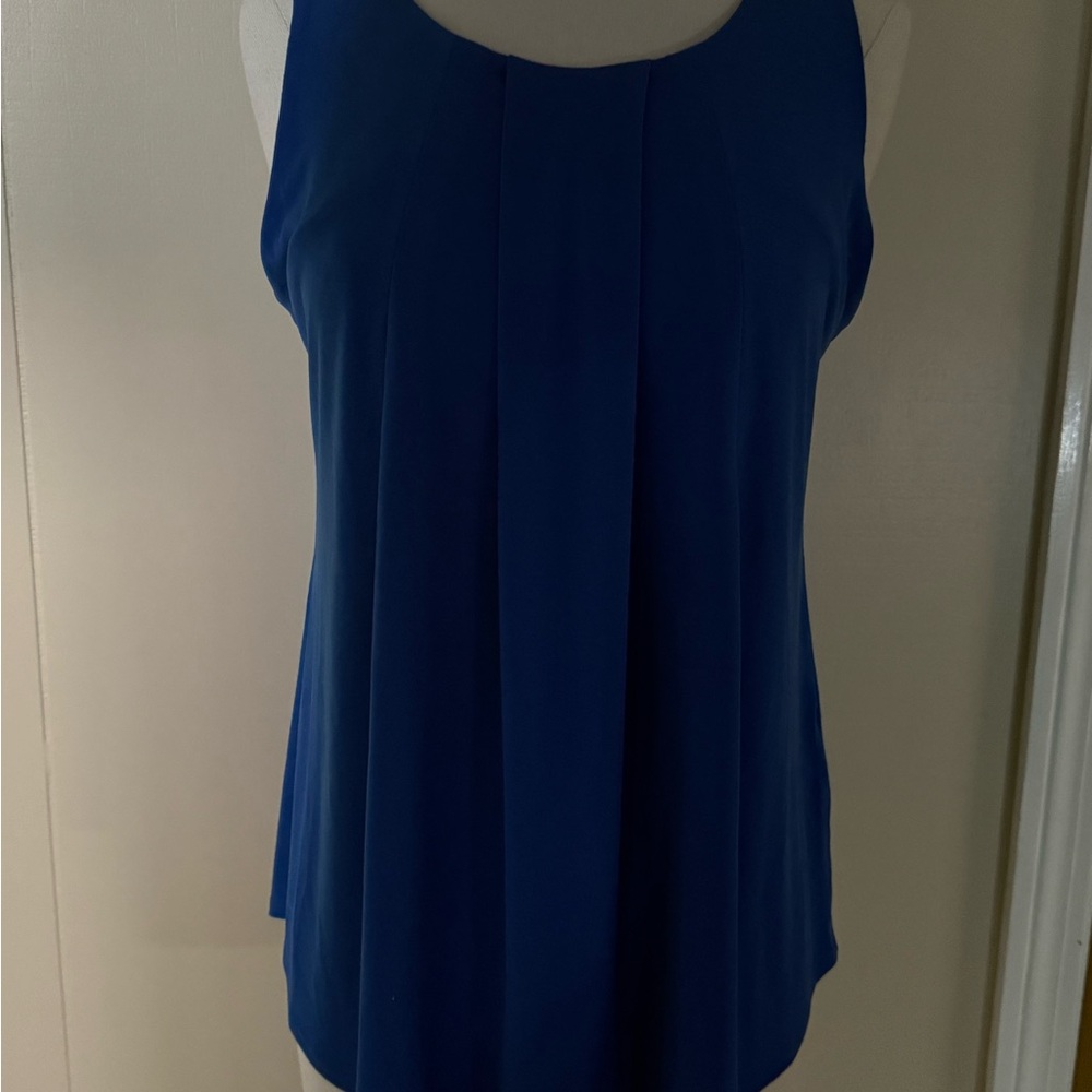 Elegant Charter Club Royal Blue Sleeveless pleated tank